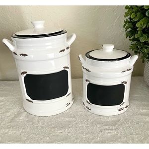 Farmhouse Distressed Country Canister Set